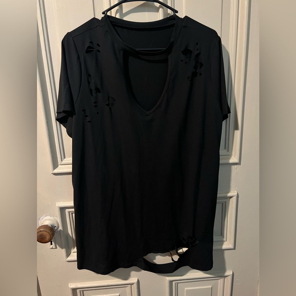 0xl distressed tee